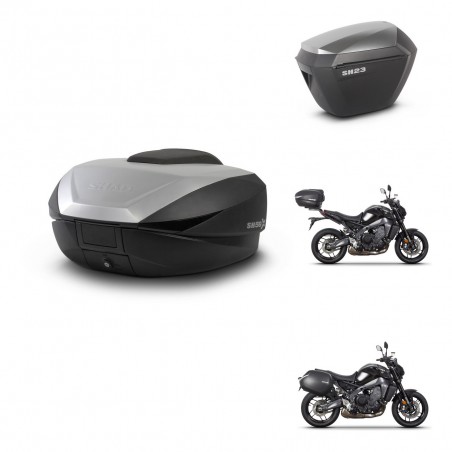 SHAD Maletas sh23 alu + soporte montaje baul SH59 59L KIT-465263