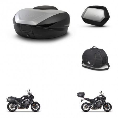 SHAD SH35 PREMIUM suitcases + mounting bracket SH59 trunk accessories 59L KIT-465273