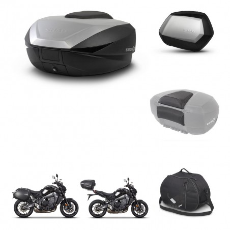 SHAD Maletas SH35 PREMIUM + soporte montaje baul SH59 accesorios 59L KIT-465297