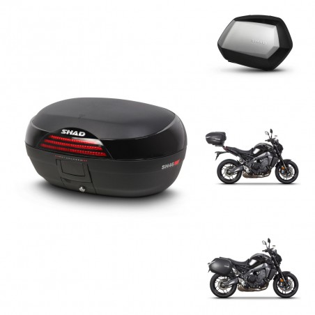 SHAD Maletas SH35 PREMIUM + soporte montaje baul SH46 45 L KIT-465357