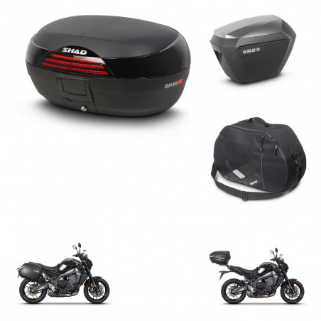SHAD Maletas sh23 alu + soporte montaje baul SH46 accesorios 45 L KIT-465371