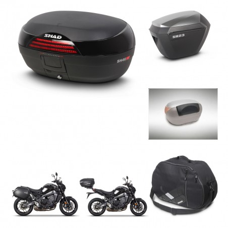 SHAD Maletas sh23 alu + soporte montaje baul SH46 accesorios 45 L KIT-465395