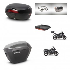SHAD SH23 alu suitcases + mounting bracket SH46 trunk accessories 45 L KIT-465437