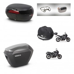 SHAD SH23 alu suitcases + mounting bracket SH46 trunk accessories 45 L KIT-465443