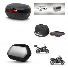 SHAD Maletas SH35 PREMIUM + soporte montaje baul SH46 accesorios 45 L KIT-465447