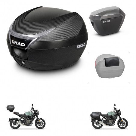 SHAD Maletas sh23 alu + soporte montaje baul SH34 accesorios KIT-465551