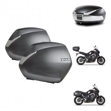 SHAD Baul SH48 + soporte montaje maletas SH36 TITANIUM PREMIUM KIT-465562