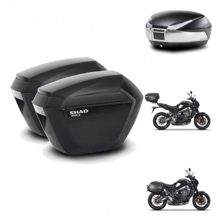 SHAD Baul SH48 + soporte montaje maletas sh23 TITANIUM PREMIUM KIT-465564