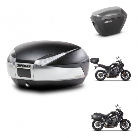 SHAD Maletas sh23 alu + soporte montaje baul SH48 TITANIUM PREMIUM KIT-465567