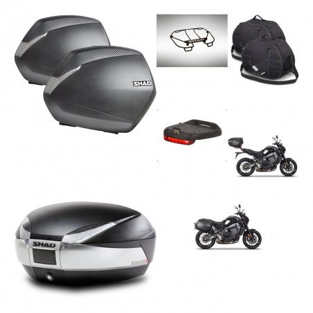 SHAD Baul SH48 + soporte montaje maletas SH36 accesorios TITANIUM PREMIUM KIT-465593
