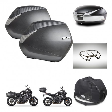 SHAD Baul SH48 + soporte montaje maletas SH36 accesorios TITANIUM PREMIUM KIT-465598