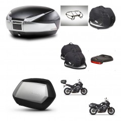 SHAD Maletas SH35 PREMIUM + soporte montaje baul SH48 accesorios TITANIUM KIT-465608