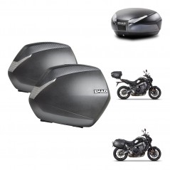 SHAD Baul SH48 + soporte montaje maletas SH36 DARK GREY PREMIUM KIT-465658