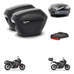 SHAD Baul SH48 + soporte montaje maletas sh23 accesorios DARK GREY PREMIUM KIT-465666