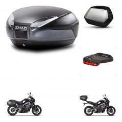 SHAD SH35 PREMIUM suitcases + mounting bracket SH48 trunk accessories DARK GREY KIT-465667