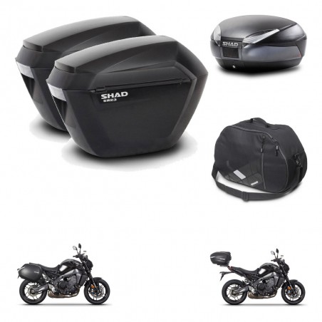 SHAD Baul SH48 + soporte montaje maletas sh23 accesorios DARK GREY PREMIUM KIT-465672