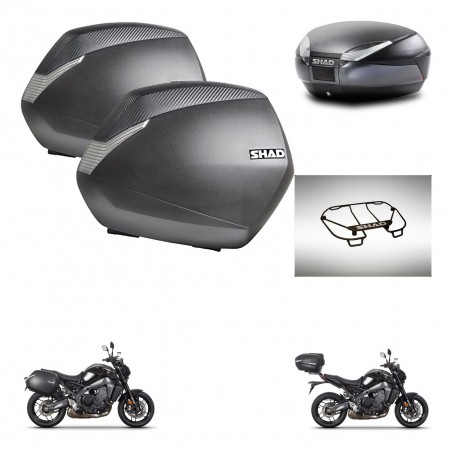 SHAD Baul SH48 + soporte montaje maletas SH36 accesorios DARK GREY PREMIUM KIT-465682