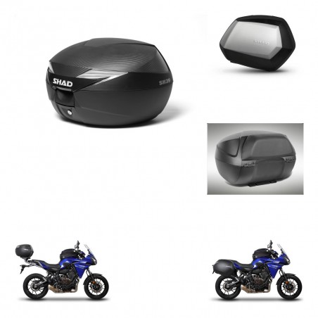 SHAD Maletas SH35 PREMIUM + soporte montaje Baul maleta accesorios KIT-469943