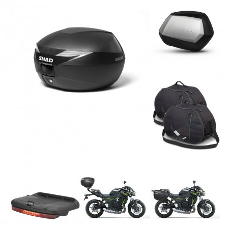 SHAD Maletas SH35 PREMIUM + soporte montaje Baul maleta accesorios KIT-470008