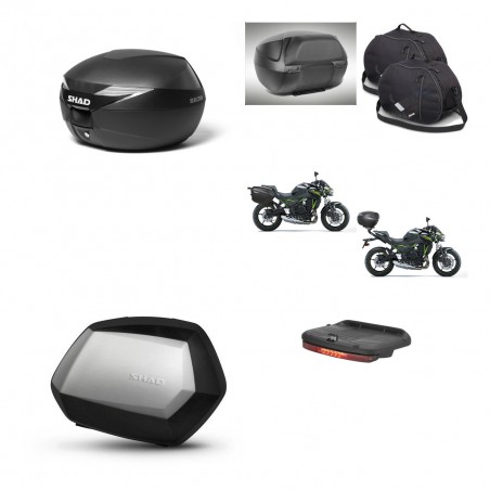 SHAD Maletas SH35 PREMIUM + soporte montaje Baul maleta accesorios KIT-470020