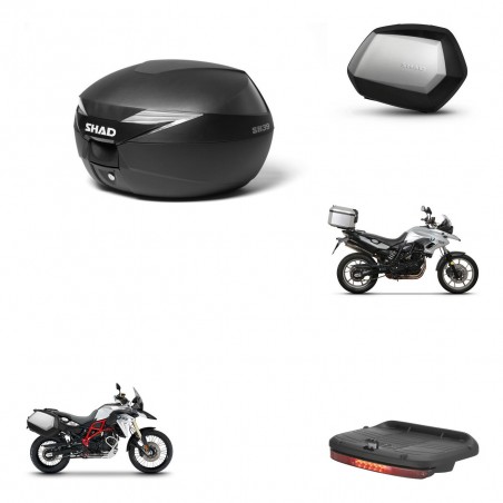 SHAD Maletas SH35 PREMIUM + soporte montaje Baul maleta accesorios KIT-470155