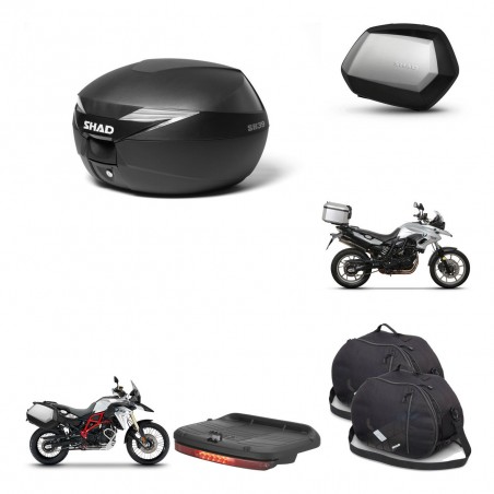 SHAD Maletas SH35 PREMIUM + soporte montaje Baul maleta accesorios KIT-470156