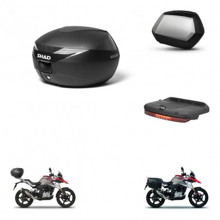 SHAD Maletas SH35 PREMIUM + soporte montaje Baul maleta accesorios KIT-470283