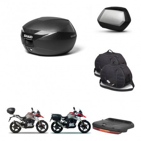 SHAD Maletas SH35 PREMIUM + soporte montaje Baul maleta accesorios KIT-470284