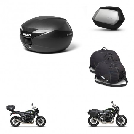 SHAD Maletas SH35 PREMIUM + soporte montaje Baul maleta accesorios KIT-470312