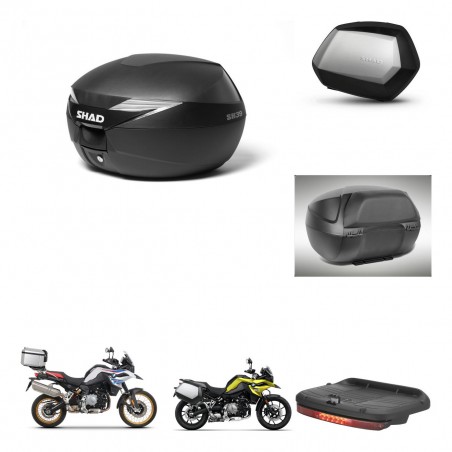 SHAD Maletas SH35 PREMIUM + soporte montaje Baul maleta accesorios KIT-470339