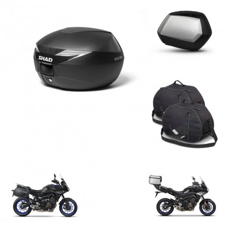 SHAD Maletas SH35 PREMIUM + soporte montaje Baul maleta accesorios KIT-470344