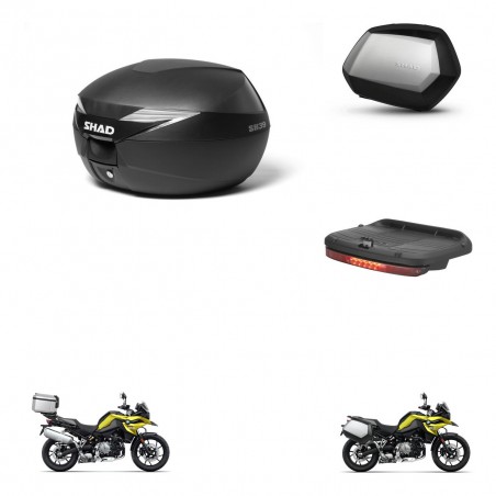 SHAD Maletas SH35 PREMIUM + soporte montaje Baul maleta accesorios KIT-470363