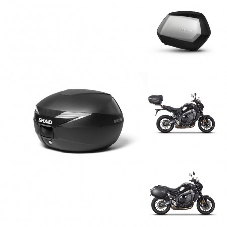 SHAD Maletas SH35 PREMIUM + soporte montaje Baul maleta KIT-470391
