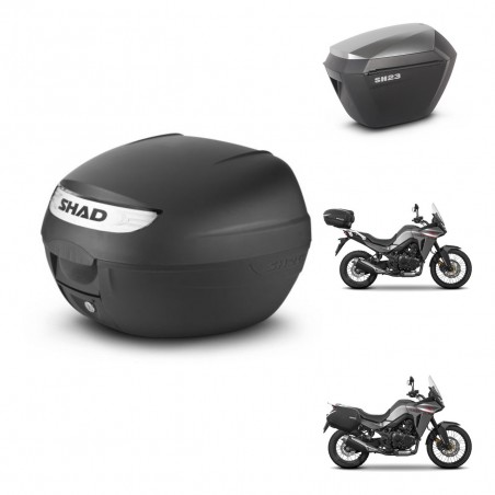 SHAD SH23 alu suitcases + mounting bracket SH26 trunk KIT-470547