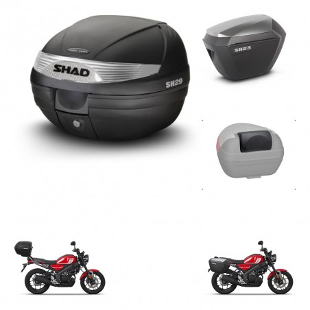 SHAD Maletas sh23 alu + soporte montaje baul SH29 accesorios KIT-470575