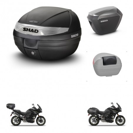 SHAD Maletas sh23 alu + soporte montaje baul SH29 accesorios KIT-470607