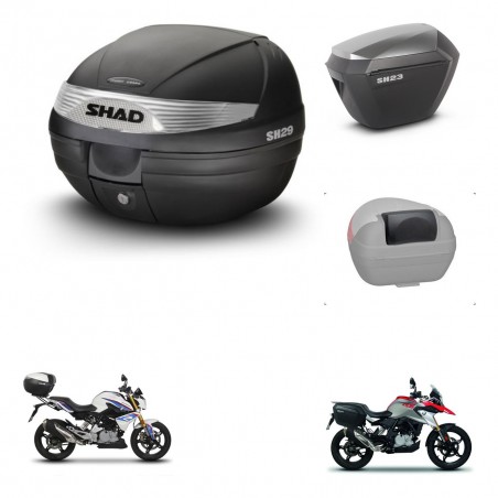 SHAD Maletas sh23 alu + soporte montaje baul SH29 accesorios KIT-470623