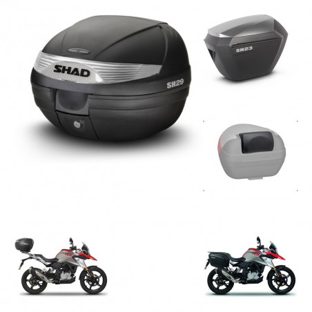 SHAD Maletas sh23 alu + soporte montaje baul SH29 accesorios KIT-470631
