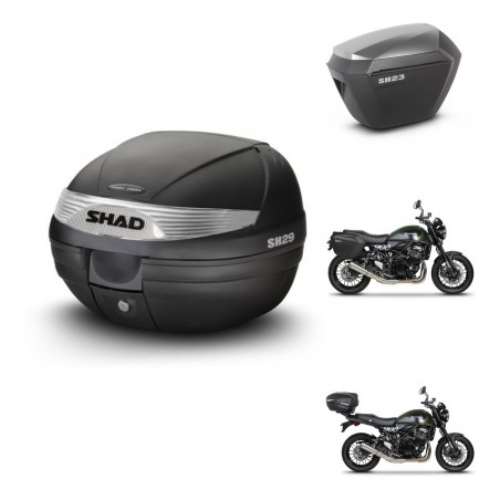 SHAD SH23 alu suitcases + mounting bracket SH29 trunk KIT-470651