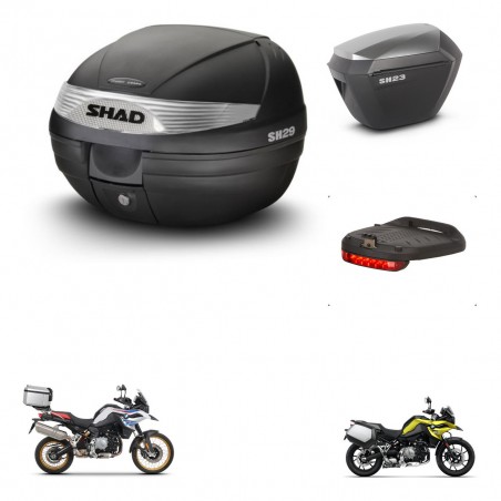 SHAD Maletas sh23 alu + soporte montaje baul SH29 accesorios KIT-470669