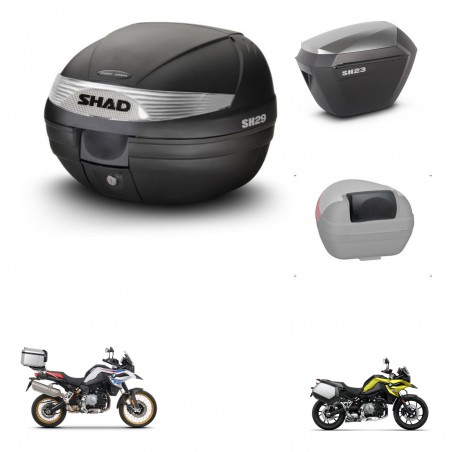 SHAD SH23 alu suitcases + mounting bracket SH29 trunk accessories KIT-470671