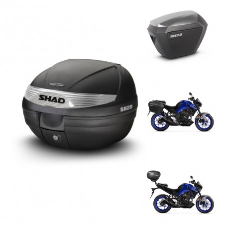 SHAD Maletas sh23 alu + soporte montaje baul SH29 KIT-470699