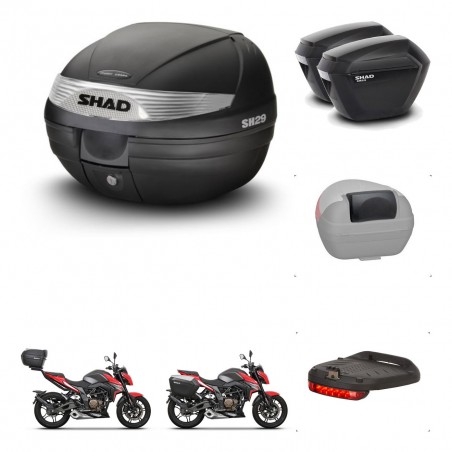 SHAD Maletas sh23 + soporte montaje baul SH29 accesorios KIT-470728