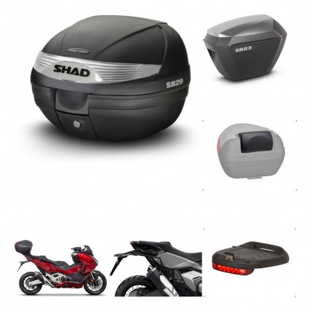 SHAD Maletas sh23 alu + soporte montaje baul SH29 accesorios KIT-470737