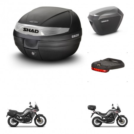 SHAD Maletas sh23 alu + soporte montaje baul SH29 accesorios KIT-470773