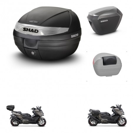 SHAD Maletas sh23 alu + soporte montaje baul SH29 accesorios KIT-470807