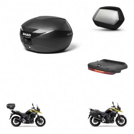 SHAD Maletas SH35 PREMIUM + soporte montaje Baul maleta accesorios KIT-471643