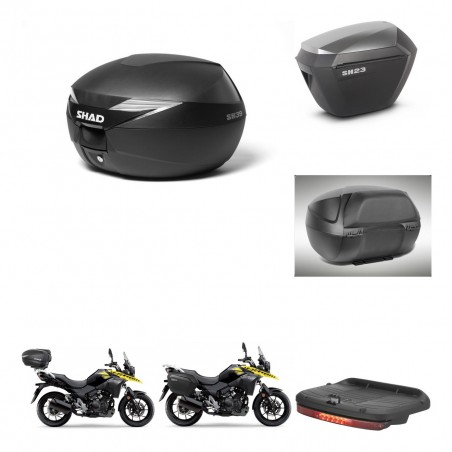 SHAD SH23 alu suitcases + mounting bracket suitcase trunk accessories KIT-471657