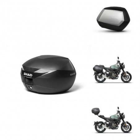 SHAD Maletas SH35 PREMIUM + soporte montaje Baul maleta KIT-471661