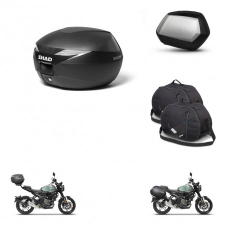 SHAD Maletas SH35 PREMIUM + soporte montaje Baul maleta accesorios KIT-471662